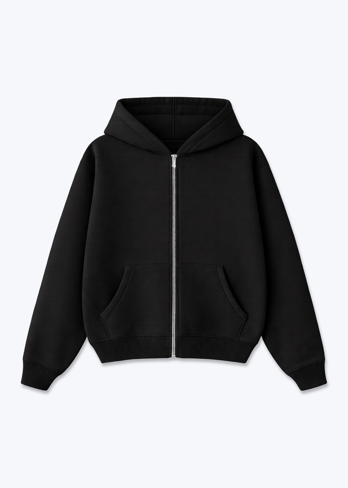 MH27 Zip Hoodie - Black Front Base