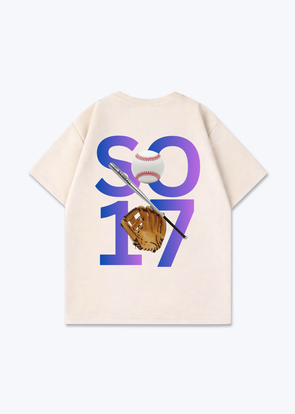 SO17 Oversized Shirt - Beige Back (Designed)