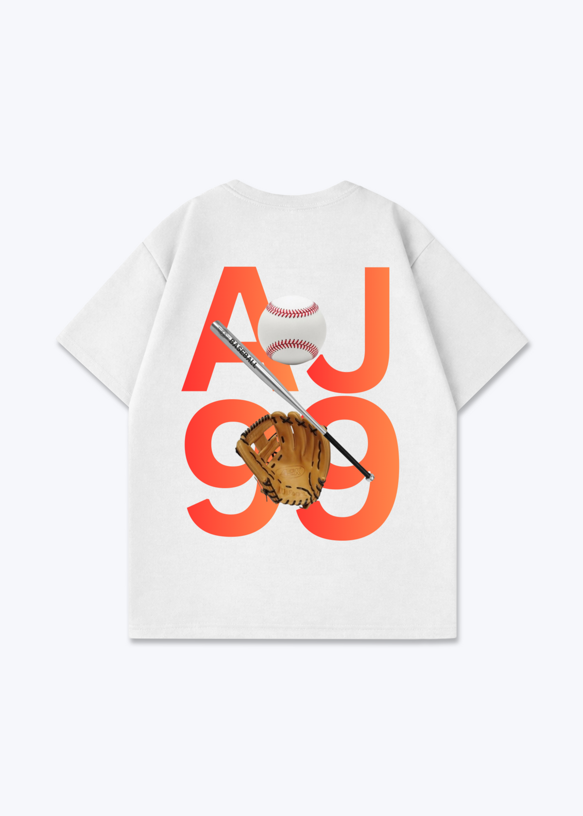 AJ99 Oversized Shirt - White Back (Designed)