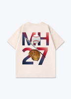 MH27 Oversized Shirt - Beige Back (Designed)
