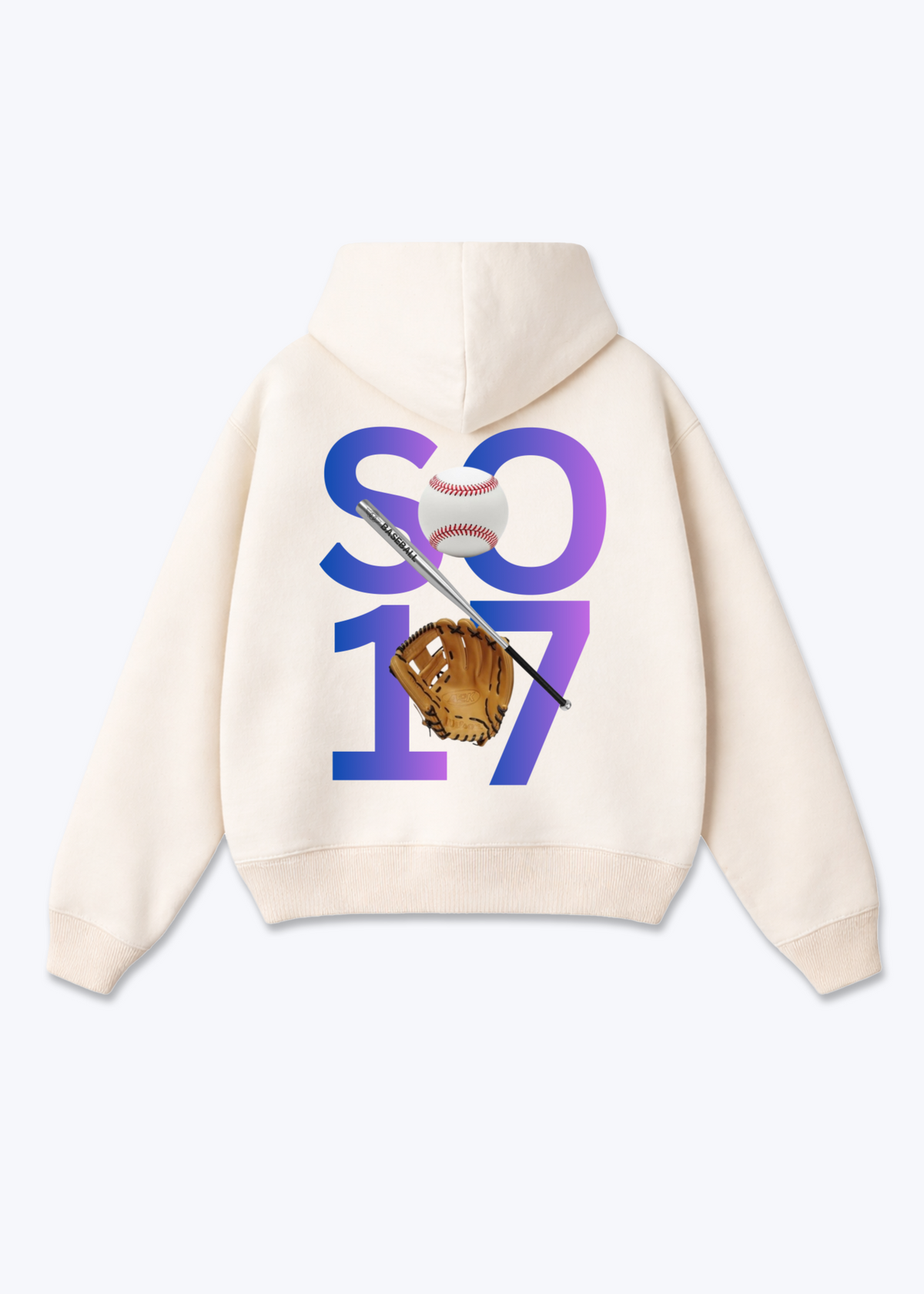 SO17 Oversized Hoodie - Beige Back (Designed)