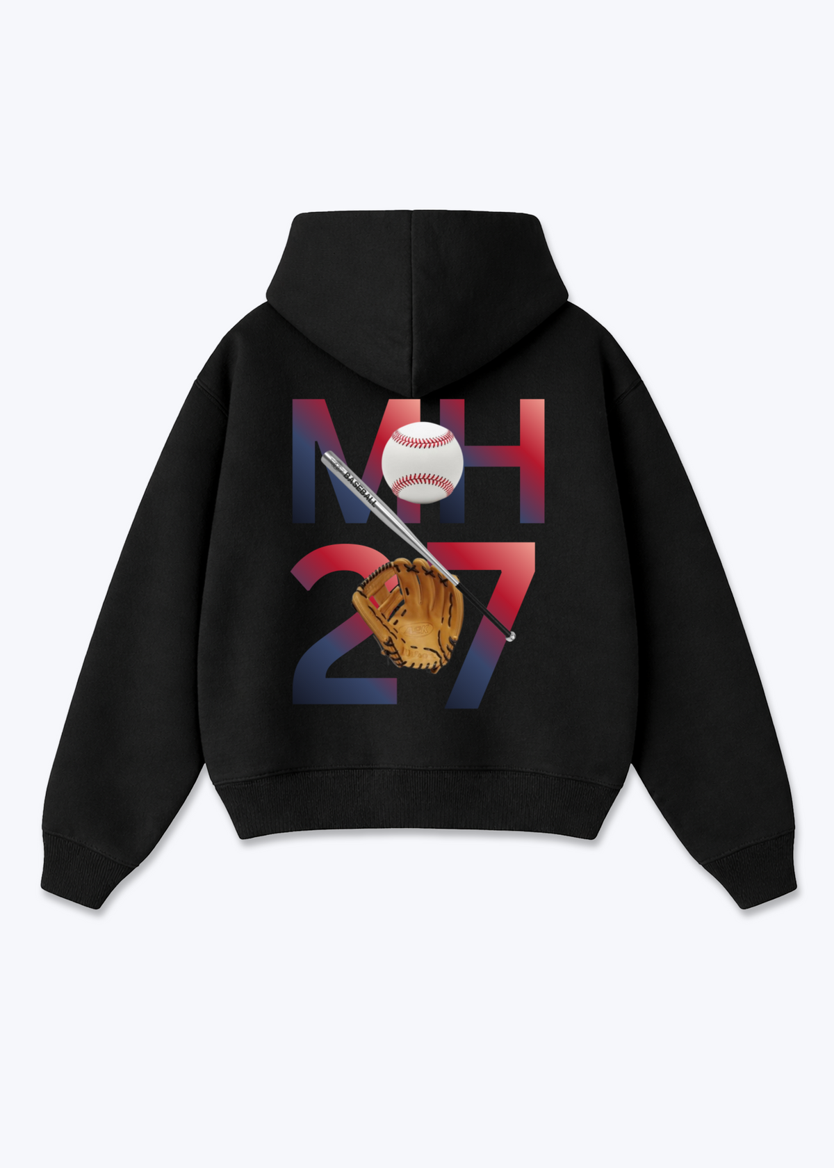 MH27 Oversized Hoodie - Black Back (Designed)