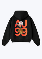 AJ99 ZIP HOODIE  - Black Back (Designed)