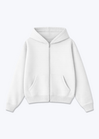 MH27 Zip Hoodie - White Front Base