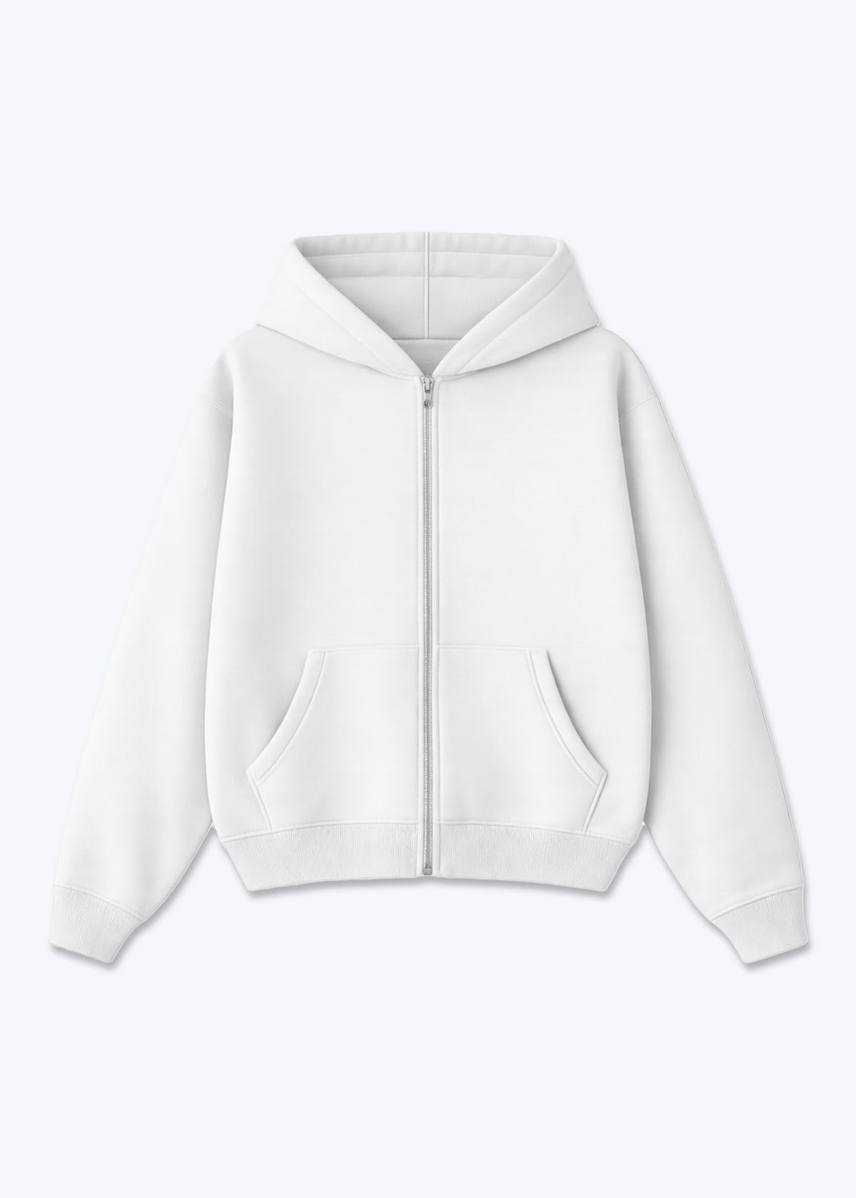 MH27 Zip Hoodie - White Front Base
